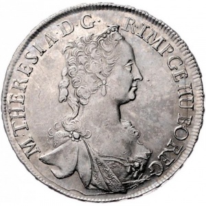 Аверс монеты Австрия, ½ талера, 1746-1753