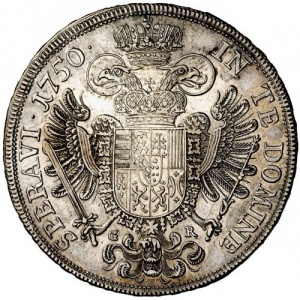 Реверс монеты Австрия, ½ талера, 1746-1750, Франц I