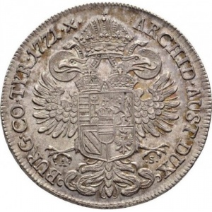 Реверс монеты Австрия, ½ талера, 1766-1771, Мария Терезия - герб Австрии в центре