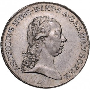 Аверс монеты Австрия, ½ талера, 1790-1792, Леопольд II
