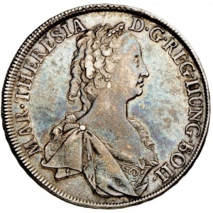 Аверс монеты Австрия, 1 талер, 1744-1745