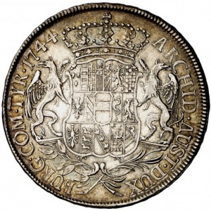 Реверс монеты Австрия, 1 талер, 1744-1745