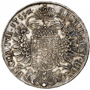 Реверс монеты Австрия, 1 талер, 1751-1765