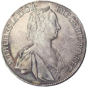 Аверс монеты Австрия, 1 талер, 1754-1765