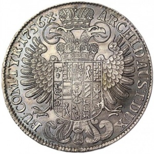 Реверс монеты Австрия, 1 талер, 1754-1765