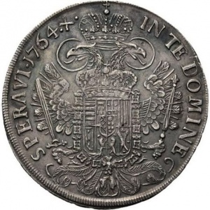Реверс монеты Австрия, 1 талер, 1761-1765, Франц I - 3 буквы ниже бюста