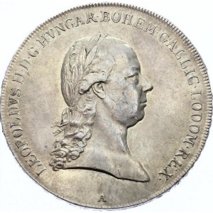 Аверс монеты Австрия, 1 талер, 1790, Леопольд II - герб держат гриффоны на реверсе
