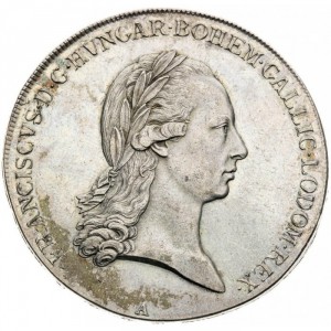 Аверс монеты Австрия, 1 талер, 1792, Франц II - надпись "LEGE ET FIDE"