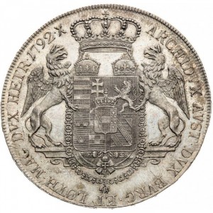 Реверс монеты Австрия, 1 талер, 1792, Франц II - надпись "LEGE ET FIDE"