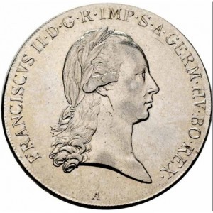 Аверс монеты Австрия, 1 талер, 1792-1804