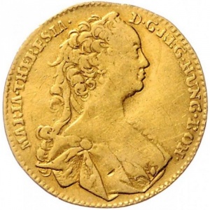 Аверс монеты Австрия, 1 дукат, 1742-1744