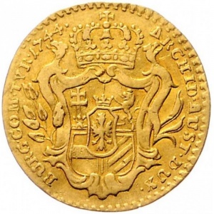Реверс монеты Австрия, 1 дукат, 1742-1744