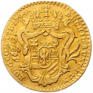 Реверс монеты Австрия, 1 дукат, 1743-1745