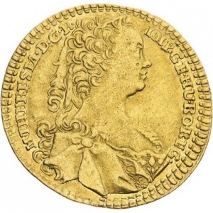 Аверс монеты Австрия, 1 дукат, 1746-1748, Мария Терезия