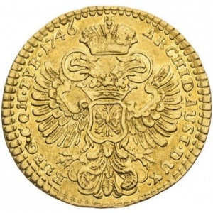 Реверс монеты Австрия, 1 дукат, 1746-1748, Мария Терезия