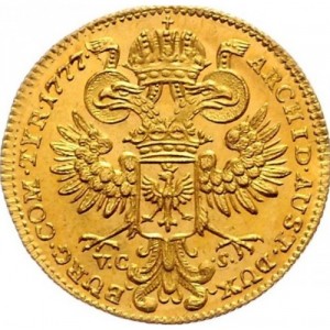 Реверс монеты Австрия, 1 дукат, 1768-1779, Мария Терезия - орел с гербом Тироля
