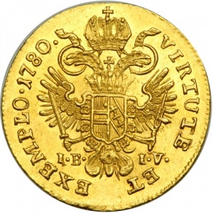 Реверс монеты Австрия, 1 дукат, 1768-1780