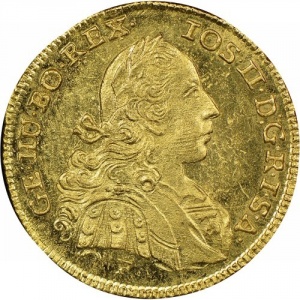Аверс монеты Австрия, 1 дукат, 1781-1786, Надпись: ARCH·AUST·D·BU·LO·M·DUX·HET