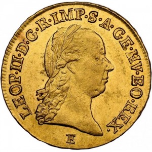 Аверс монеты Австрия, 1 дукат, 1790-1792