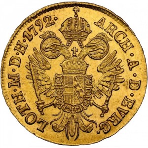 Реверс монеты Австрия, 1 дукат, 1790-1792