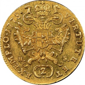 Реверс монеты Австрия, 2 дуката, 1777-1780