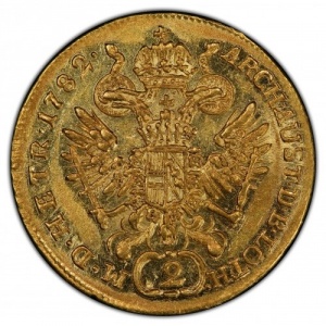Реверс монеты Австрия, 2 дуката, 1781-1782
