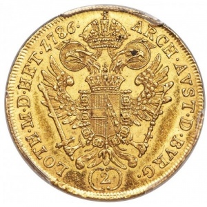Реверс монеты Австрия, 2 дуката, 1783-1787