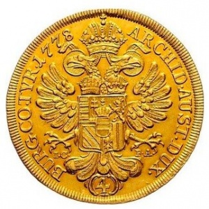 Реверс монеты Австрия, 4 дуката, 1778-1779