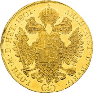 Реверс монеты Австрия, 4 дуката, 1793-1804