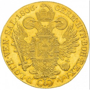 Реверс монеты Австрия, 4 дуката, 1804-1806