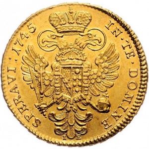 Реверс монеты Австрия, 5 дукатов, 1745