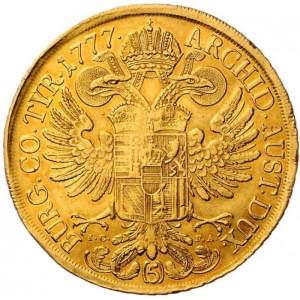 Реверс монеты Австрия, 5 дукатов, 1777
