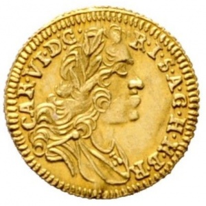 Аверс монеты Австрия, ⅛ дуката, 1729