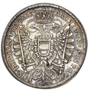 Реверс монеты Австрия, ½ талера, 1713