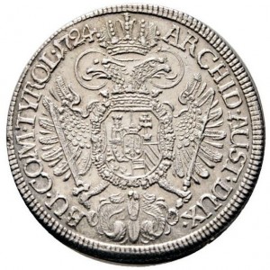 Реверс монеты Австрия, ½ талера, 1724