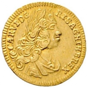 Аверс монеты Австрия, ¼ дуката, 1720-1729