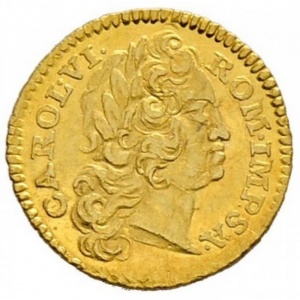 Аверс монеты Австрия, ¼ дуката, 1733