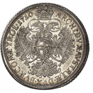 Реверс монеты Австрия, 1 талер, 1710-1711