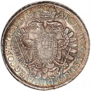 Реверс монеты Австрия, 1 талер, 1712-1718