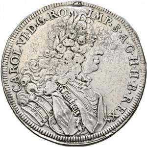 Аверс монеты Австрия, 1 талер, 1713-1714