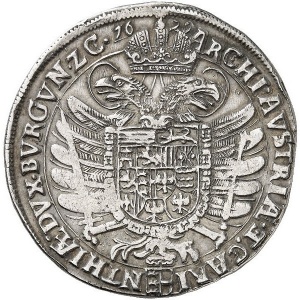Реверс монеты Австрия, 1 талер, 1620, Фердинанд II, имперский орел, герб Каринтии ниже
