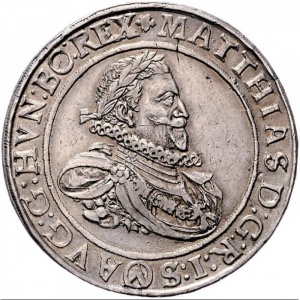 Аверс монеты Австрия, 2 талера, 1614, Матиас
