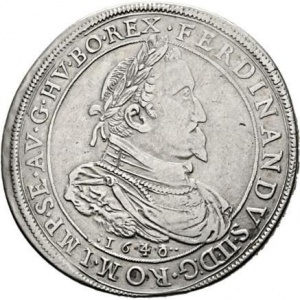 Аверс монеты Австрия, 2 талера, 1640, Фердинанд II