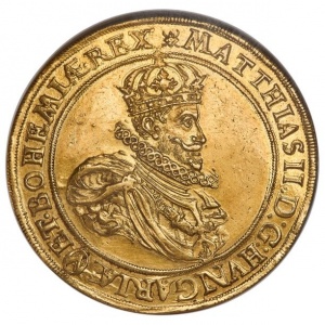 Аверс монеты Австрия, 10 дукатов, 1612, Матиас