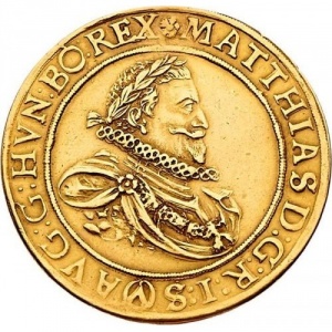 Аверс монеты Австрия, 10 дукатов, 1614, Матиас