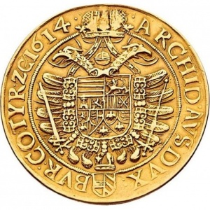 Реверс монеты Австрия, 10 дукатов, 1614, Матиас