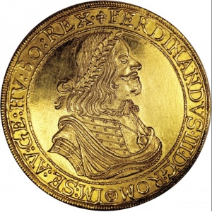 Аверс монеты Австрия, 10 дукатов, 1656-1657, Фердинанд III