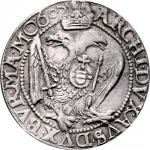 Реверс монеты Австрия, ½ талера, 1601-1609, Рудольф II