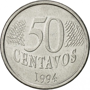 Реверс монеты Бразилия, 50 сентаво, 1994-1995
