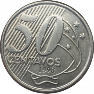 Реверс монеты Бразилия, 50 сентаво, 1998-2001